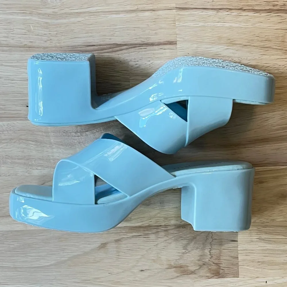 🌹Sold🌹Jeffery Cambell For FREE PEOPLE "Vacay Vibes" Platform Jelly Sandlall - Picture 7 of 17
